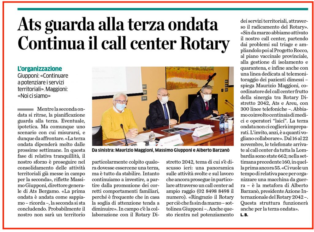 News Da Bergamo – Newsletter Rotary